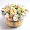 Pasztell FlorBox - barack árnyalatú szezonális virágokból